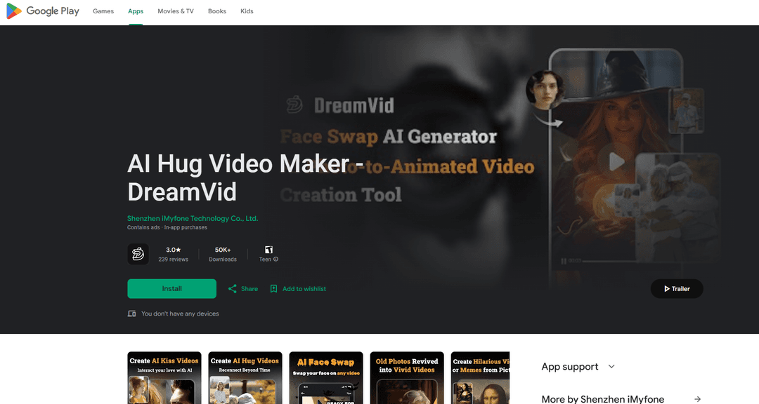 AI Hug Video Maker - DreamVid