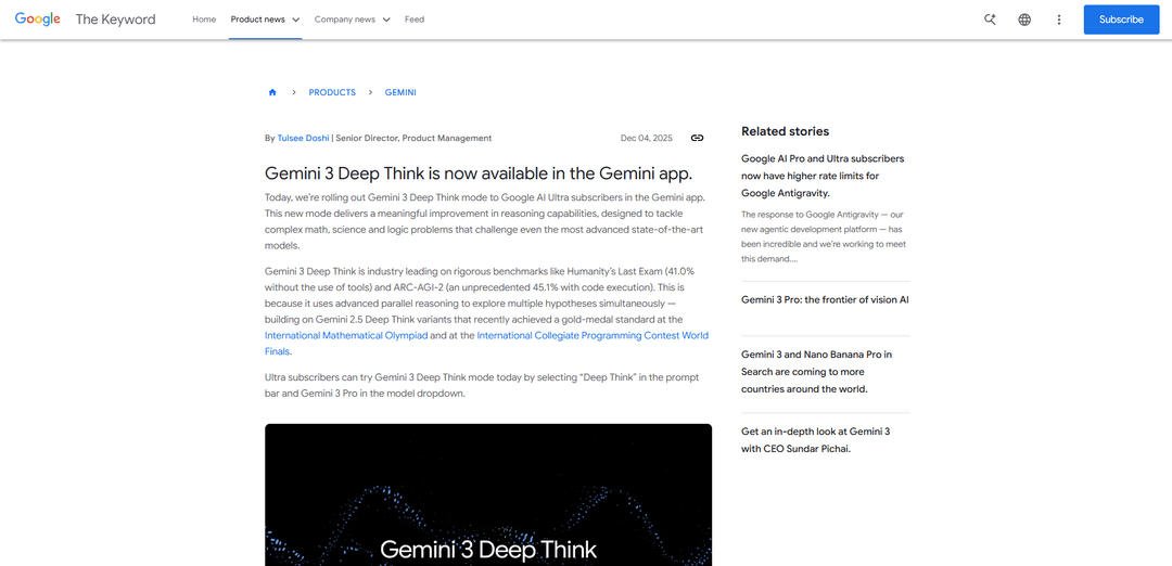 Gemini 3 Deep Think by Google