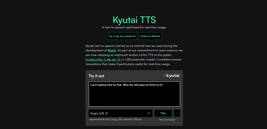 Kyutai TTS