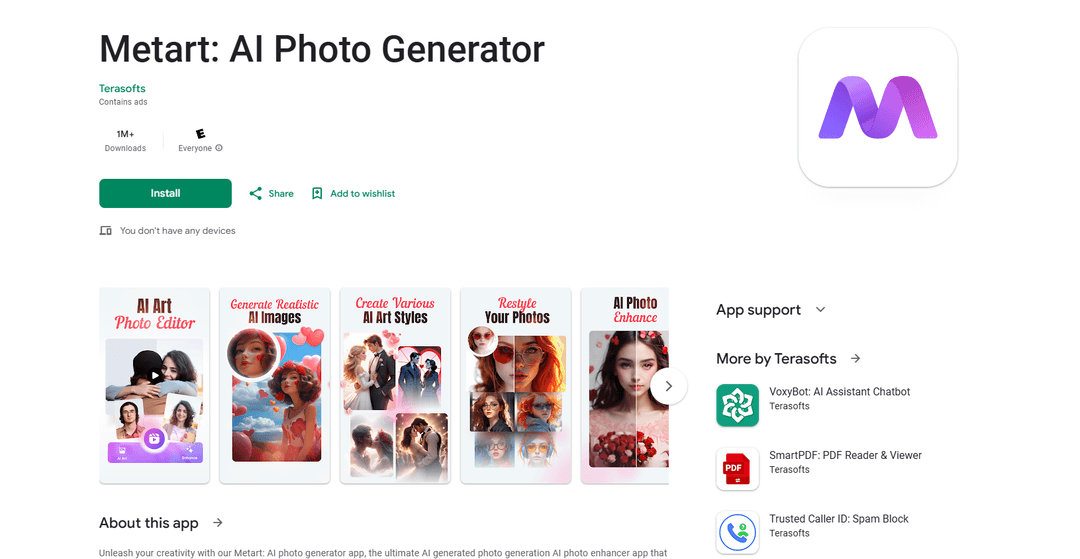 Metart: AI Photo Generator