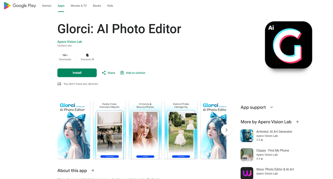 Glorci - AI Photo Editing App for Enhanced Images