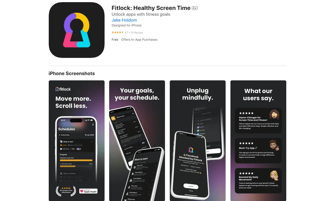 Fitlock: Healthy Screen Time