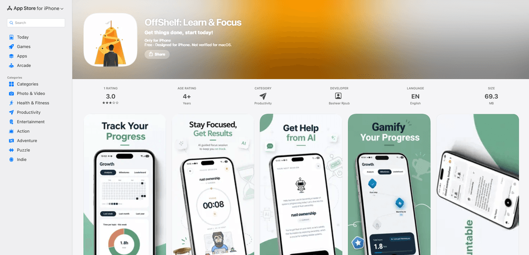OffShelf: Learn & Focus