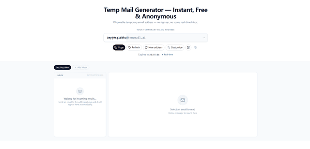 Temp Mail Generator