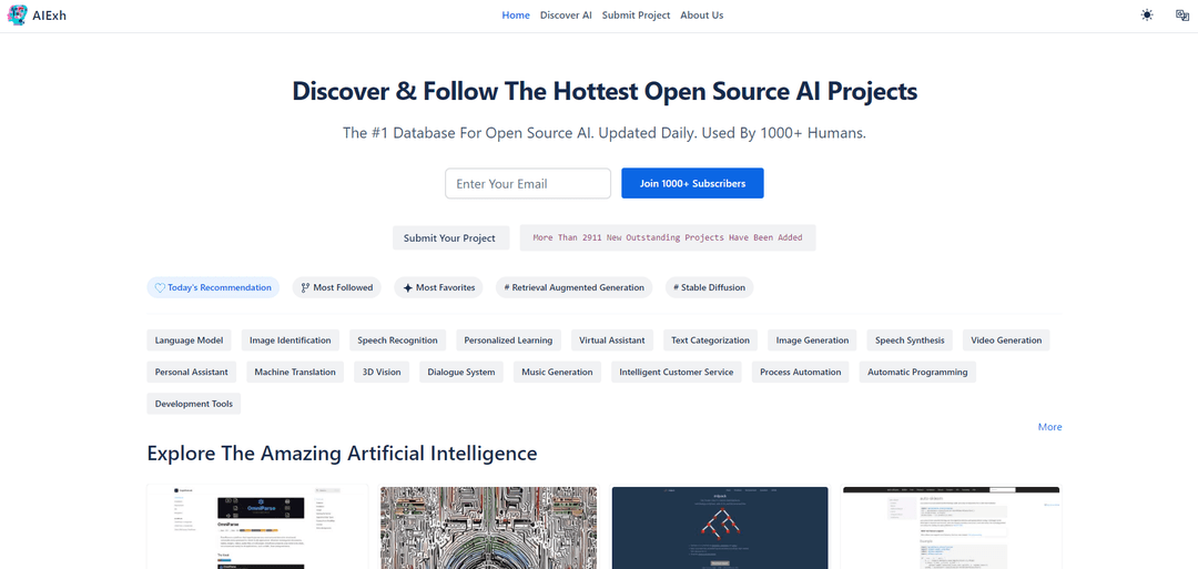 AIExh - Open Source AI Project Database