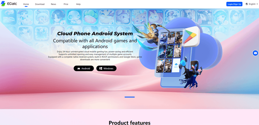 Ecalc Cloud Phone - Access Android Apps on Any Device