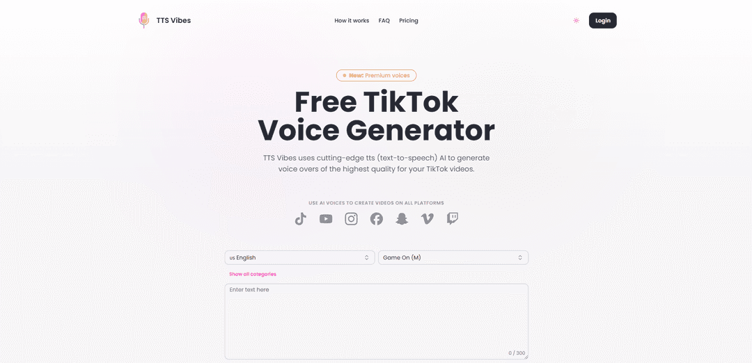 Free TikTok Voice Generator