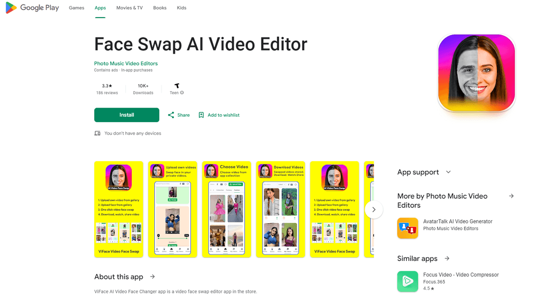 Face Swap AI Video Editor