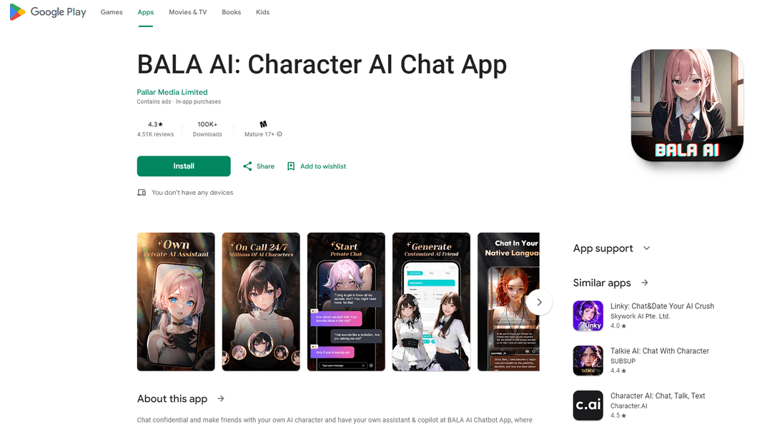 BALA AI - Customizable AI Friends and Assistants