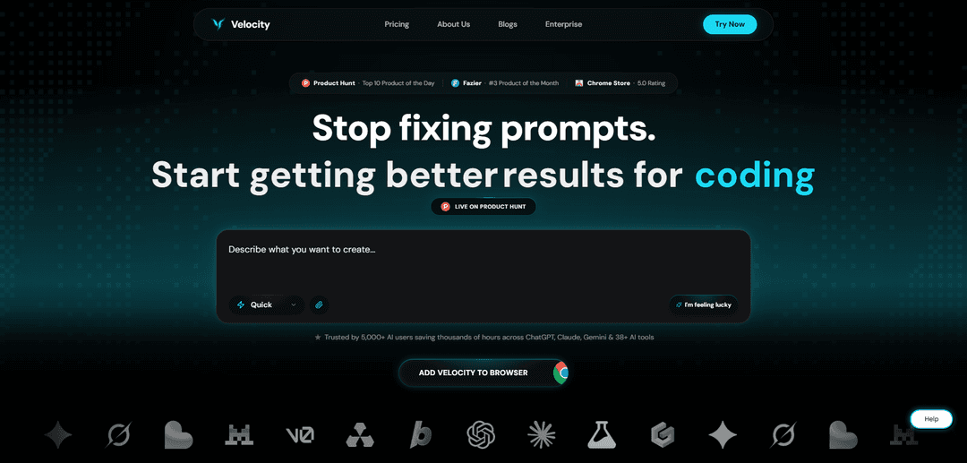 Velocity 2.0 Prompt Co-Pilot