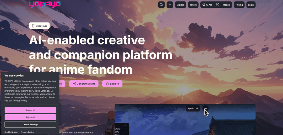 Yodayo - AI-Powered Anime Art & Community