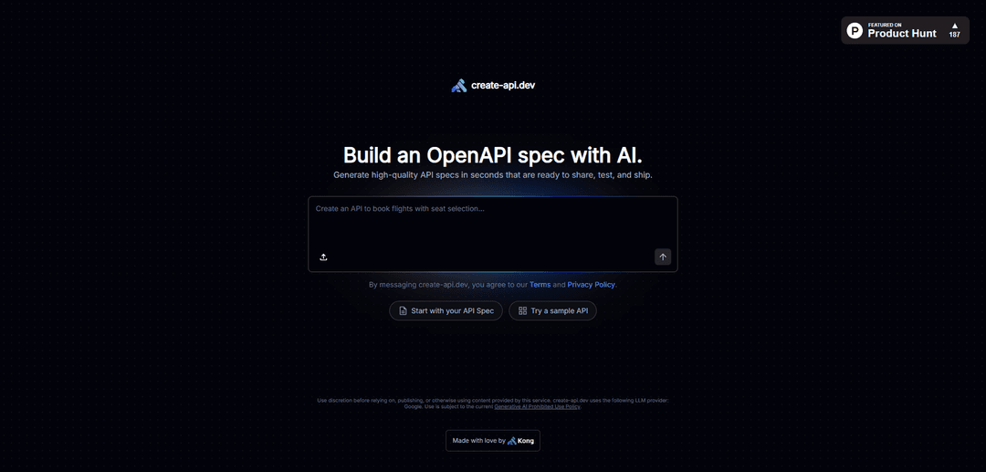create-api.dev by Kong
