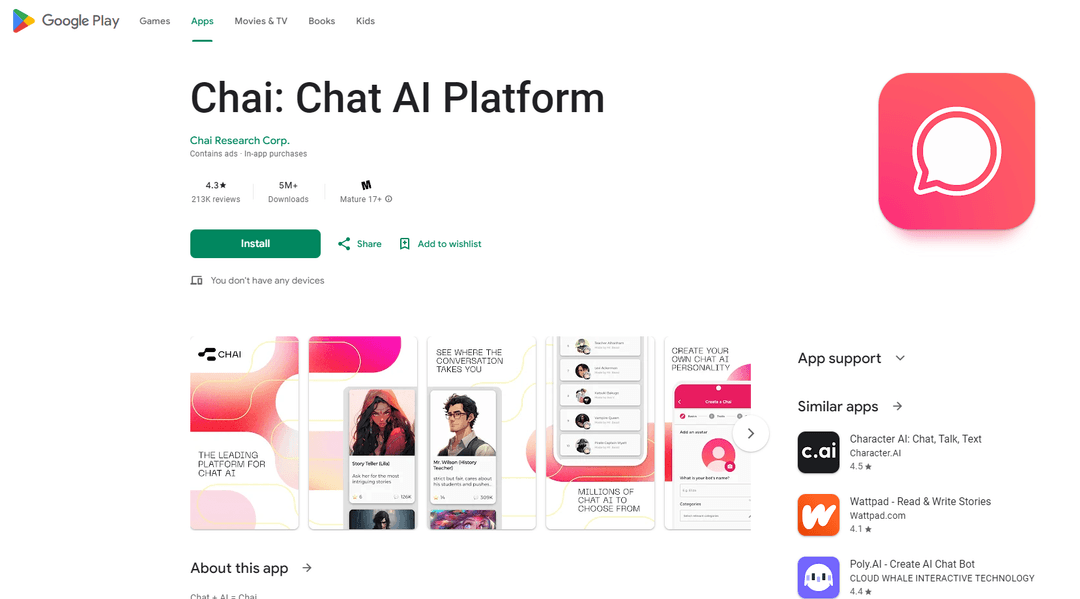 Chai - Global AI Chat Platform