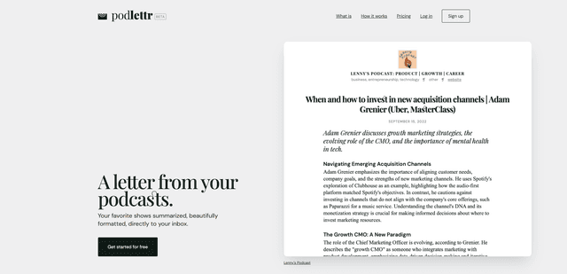 Podlettr—a letter from your podcasts.