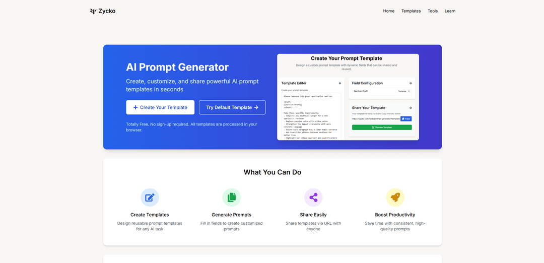 Prompt Template Generator