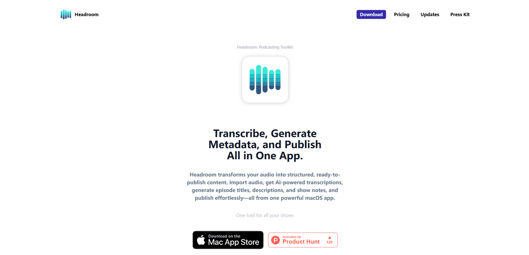 Headroom: Podcasting Toolkit