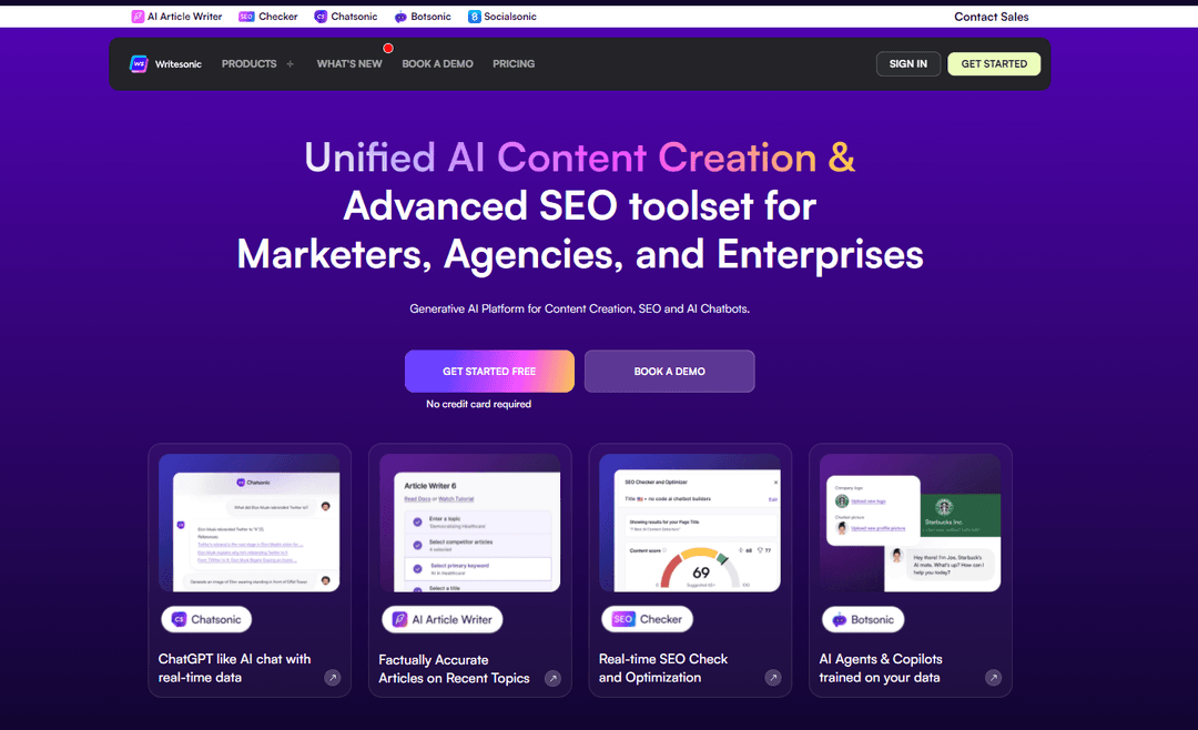 Writesonic - AI-Powered Content Creation Platform