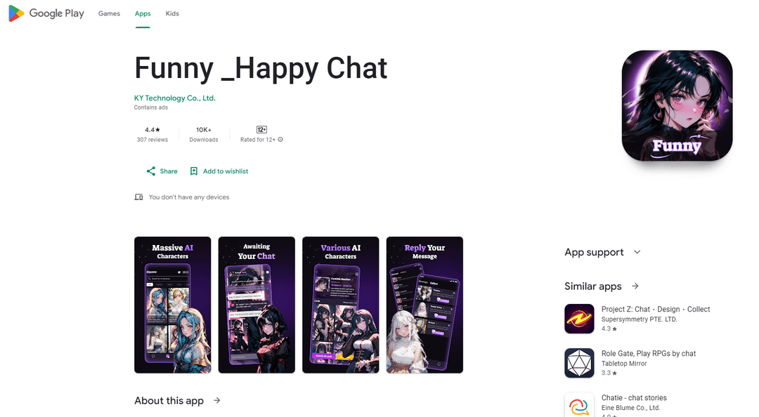 Funny Happy Chat - AI Role-Playing App
