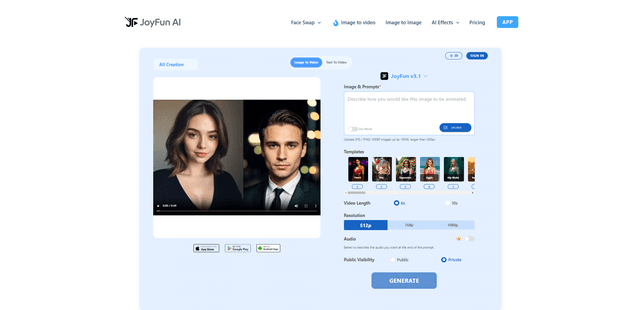 JoyFun AI: Image to Image, Video