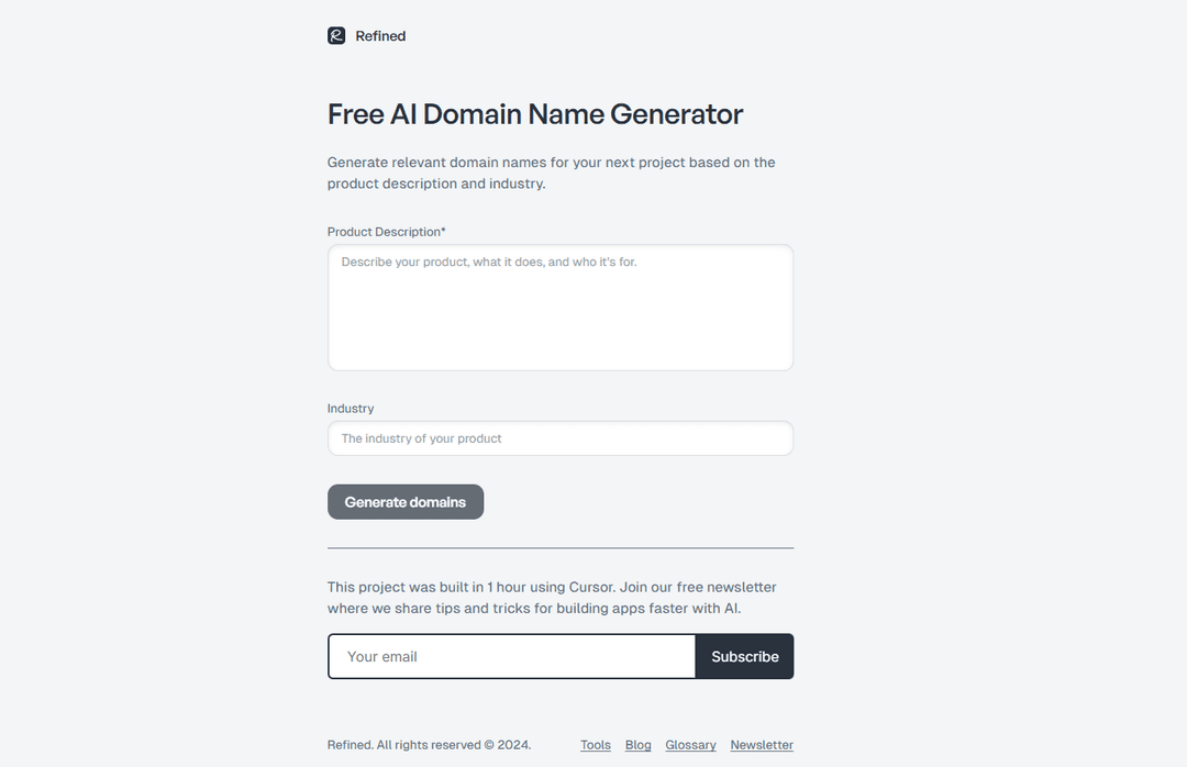 Free AI Domain Name Generator