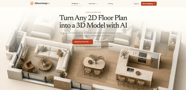 AI 3D Room Design