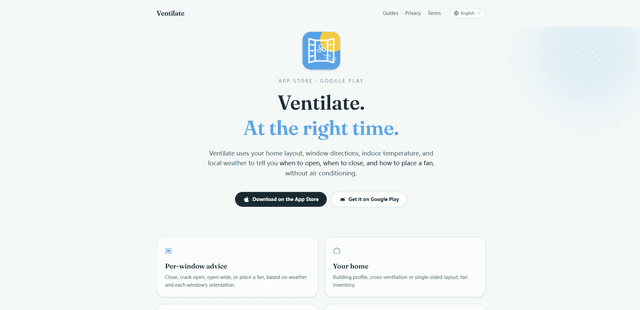 Ventilate · At the right time