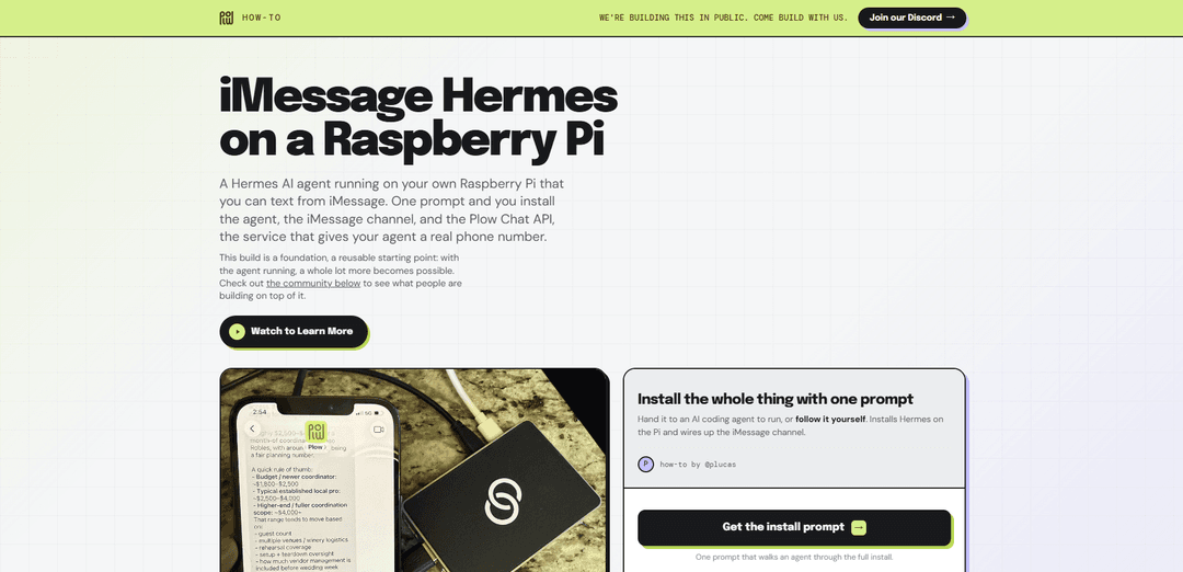 iMessage Hermes on a Raspberry Pi