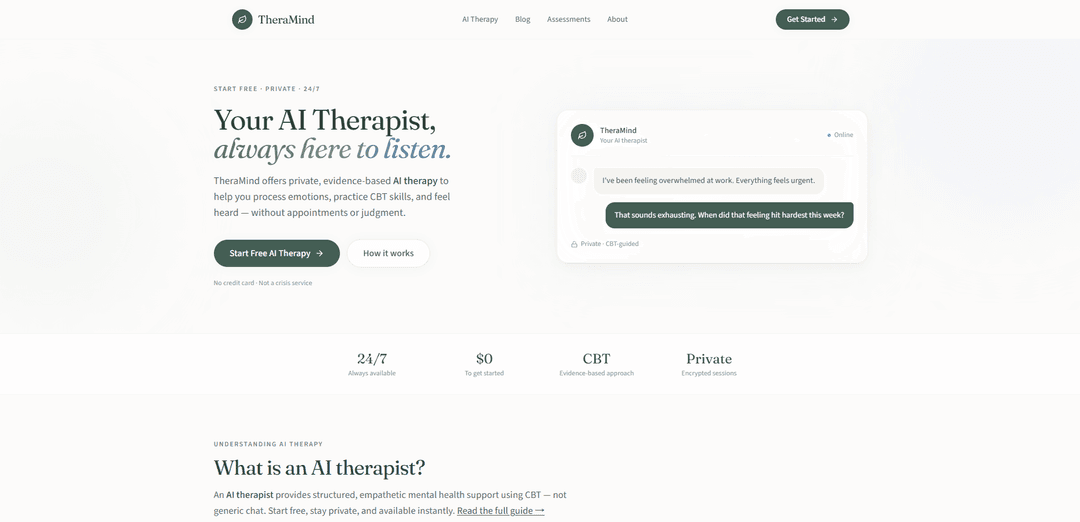 TheraMind - Your AI Therapist