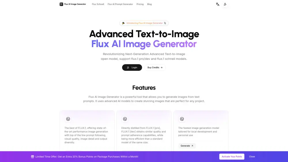 Flux AI Image Generator - Text-to-Image AI Model for Diverse Stylish Images