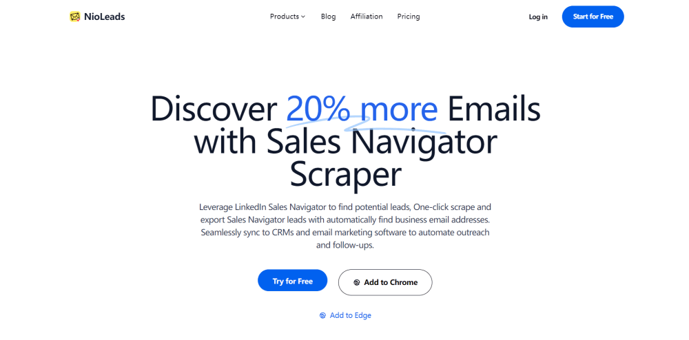 Sales Navigator Scraper by NioLeads - Export Leads and Email Addresses with Ease
