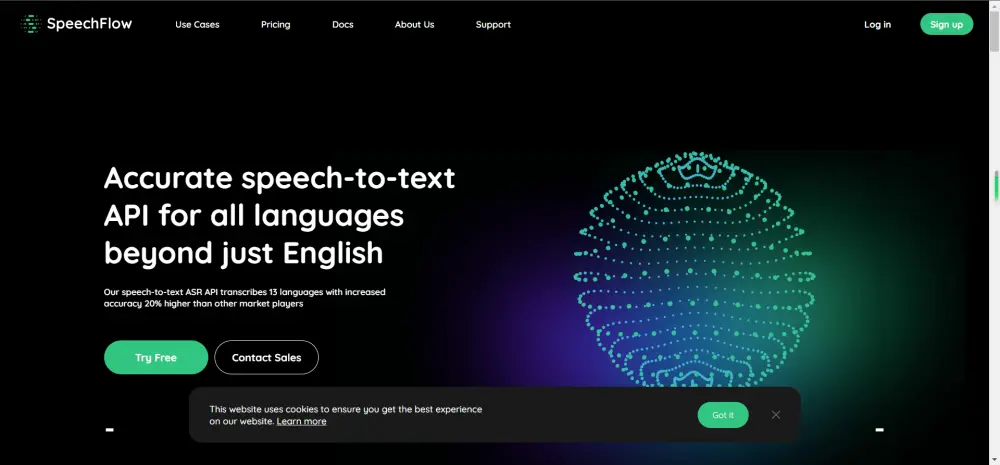 SpeechFlow - Accurate Speech-to-Text API