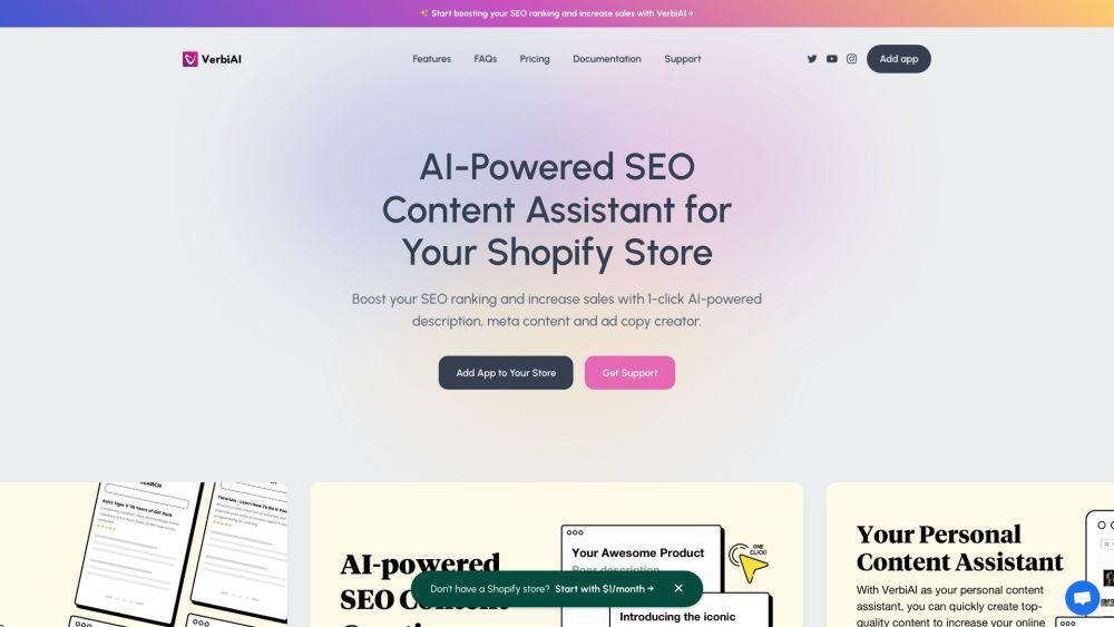 VerbiAI - AI SEO Content Assistant for Shopify