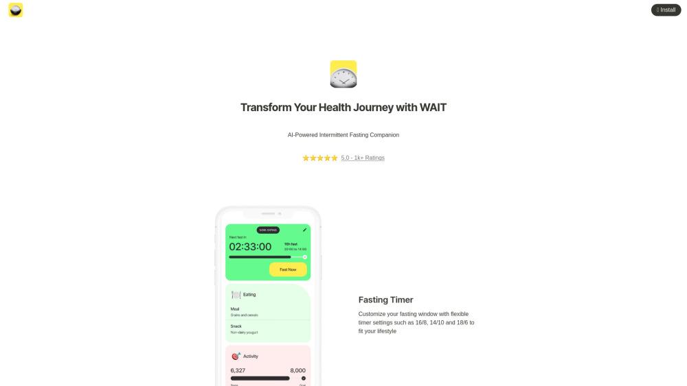 WAIT - AI-Powered Intermittent Fasting App