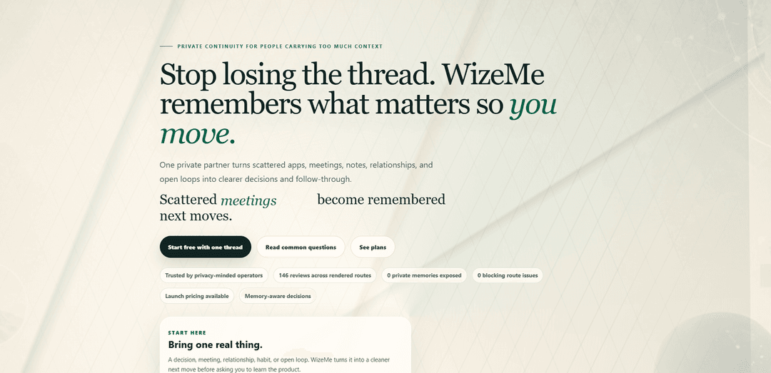 WizeMe.APP: Personal Life Partner OS