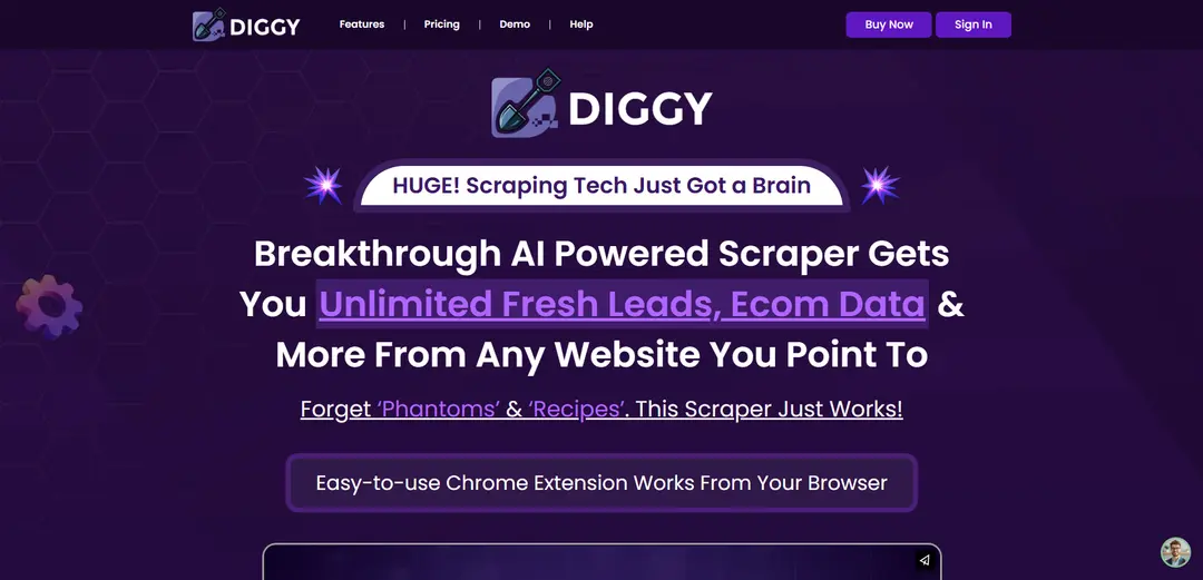 Diggy Miner AI Web Scraper