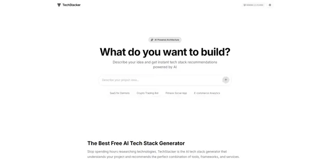 TechStacker – AI Tech Stack Generator