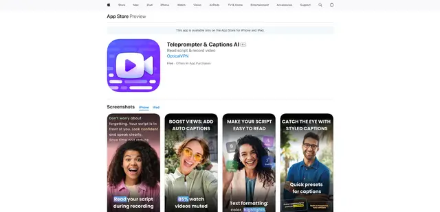 Teleprompter & Captions AI