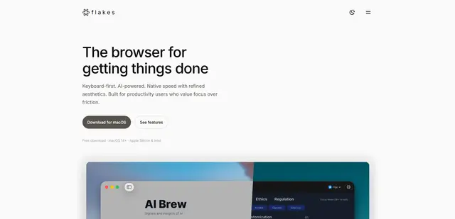Flakes · Your next browser