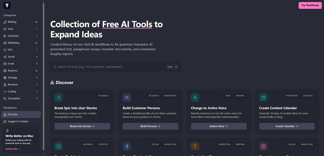 TextWisely Directory