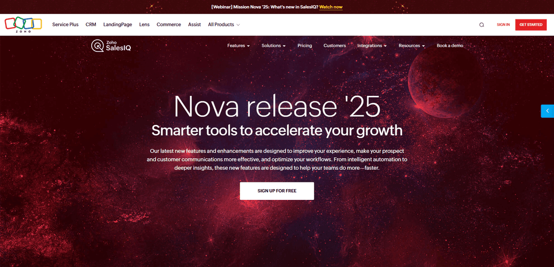 Zoho SalesIQ Nova '25