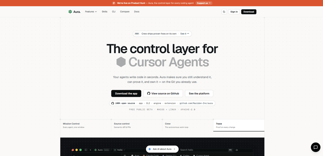 Aura : Agents + GIt + Loops OSS ADE