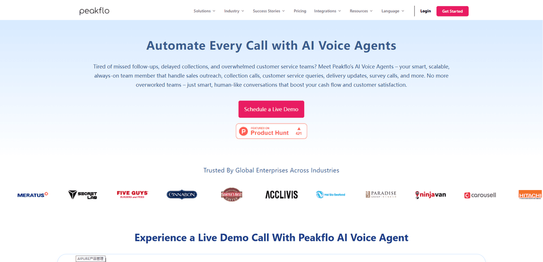Peakflo AI Voice Agents