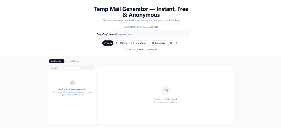 Temp Mail Generator