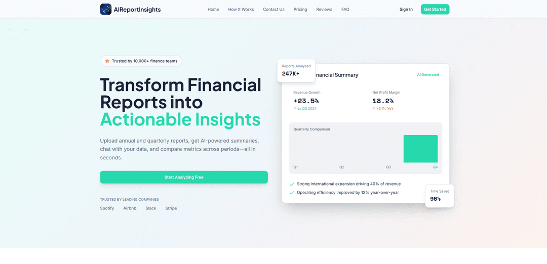 AI Financial Report (10K, Q, etc)