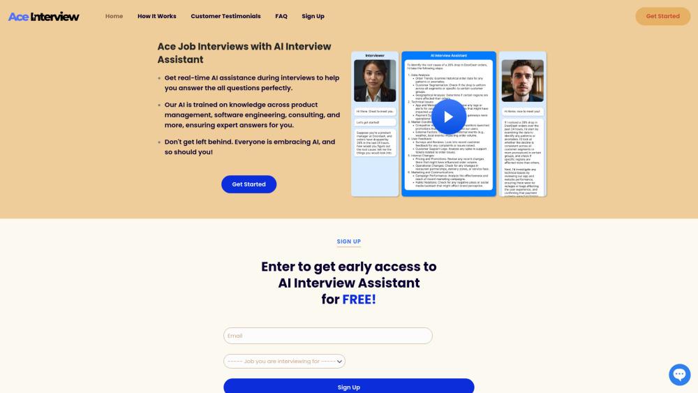 Ace Interview AI Interview Assistant Reviews Features Pricing Ace Interview AI Interview Assistant Reviews Features Pricing